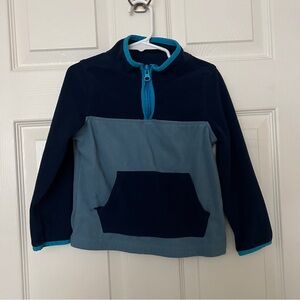 OshKosh B'gosh Navy and Teal Quarter-Zip Fleece Pullover